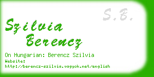 szilvia berencz business card